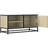 vidaXL TV omarica sonoma hrast 80x34,5x40 cm inženirski les in kovina | Shoptok.si