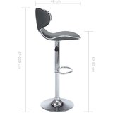  Barski stolčki 2 kosa sivo umetno usnje, (20700468) | Shoptok.si