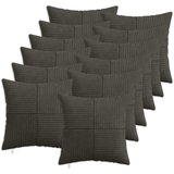  Presvlaka za jastuk 12 pcs ALMELO Antracit 50 x 50 cm Kord | shoptok.hr