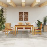  Vrtni set za objed 5 kom. Smeđa Čvrsto drvo akacije | shoptok.hr