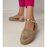 D/CEO Golden perforated espadrille sandals Santos | shoptok.hr