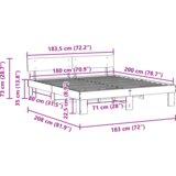  Konstrukcija postelje z vzglavjem Voskast rjav 180 x 200 cm, (5000127741) | Shoptok.si