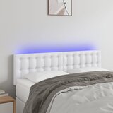  LED uzglavlje bijelo 144 x 5 x 78/88 cm od umjetne kože | Eponuda.com