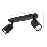  Brilagi - spot svetiljka CRISPINA 2xGU10/10W/230V crna | Eponuda.com