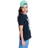 Roxy Majica 'Oceanregular Poster' mornarsko plava / nebesko plava / roza / svijetloroza | shoptok.hr