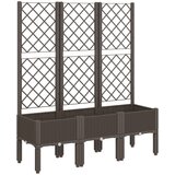 Furnova Cvetlično korito z oporno mrežo rjavo 120x40x142 cm PP, (21922056) | Shoptok.si