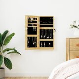 vidaXL Zidni ormarić za nakit s ogledalom 30 x 8 5 x 67 cm | shoptok.hr