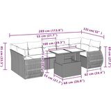 vidaXL 8-dijelni set vrtnih sofa s jastucima smeđi od poliratana | shoptok.hr