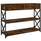  The Living Store Konzolna mizica dimljen hrast 100x28x75 cm inženirski les - Konzolna Mizica, (21444820) | Shoptok.si