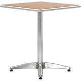  Vrtni stol srebrni 60 x 60 x 70 cm od aluminija i WPC-a | shoptok.hr