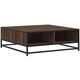 vidaXL Stol za kavu smeđi hrast 80x80x30 cm Konstruirano drvo i metal | shoptok.hr