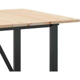 vidaXL jedilna miza o okvir 140x80x75 cm trdna borovina lito železo | Shoptok.si