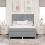 Box Spring krevet s madracem svjetlosiva 140x200 cm tkanina | shoptok.hr