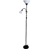Ferotehna Stoječa svetilka Home (1 x 60 W, 1 x 40 W, premer: 25 cm, višina: 178 cm, E14/E27, črna) Cene