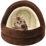 vidaXL Krevetić za mačke 40 x 40 x 35 cm smeđi i krem | shoptok.hr