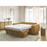 Bobochic Paris Gorčično rumena sedežna garnitura za spanje/raztegljiva iz šenilje 240 cm Hugo – | Shoptok.si