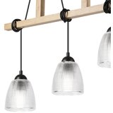  Visilica na sajli LEANDRA 3xE27/15W/230V hrast/crna | Eponuda.com