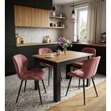 Mango stolica - tamnoružičasti baršun / crne noge x 2 | shoptok.hr