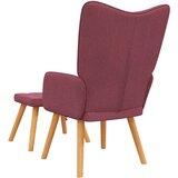  Stolica za opuštanje s osloncem za noge boja vina od tkanine | shoptok.hr
