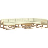  Set vanjskih sofa 9 pcs Bijela i krem | Shoptok.si