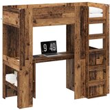  Okvir kreveta na kat s stolom Staro drvo 100 x 200 cm | shoptok.hr