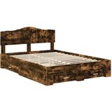  Konstrukcija postelje z vzglavjem Dimljeni oreh 150 x 200 cm, (5000102528) | Shoptok.si