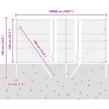 vidaXL heksagonalna ograda siva 1.4x100 m čelik | shoptok.hr