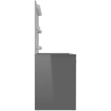  Stolić za šminkanje LED 110 x 55 x 145 cm MDF sjajni sivi | shoptok.hr