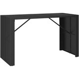 vidaXL barski stol sa staklenom pločom crni 185x80x110 cm poliratan | shoptok.hr