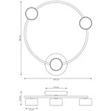  plafonsko svetlo lucio 3xGX53/12W/230V crno | Eponuda.com