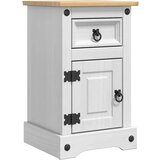 vidaXL Nočna omarica Bela 35 x 32,5 x 58 cm Masivno borovo les, (5000107272) | Shoptok.si