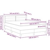 Box Postelja z vzmetnico z vzmetnico Črna 200 x 140 cm Poliester, (5000141828) | Shoptok.si