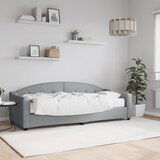 The Living Store Dnevna postelja z vzmetnico svetlo siva 80x200 cm blago - Dnevna Postelja Z Vzmetnico, (21508602) | Shoptok.si