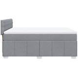  Krevet s oprugama i madracem svjetlosivi 140x190 cm od tkanine | shoptok.hr