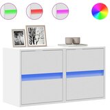  Zidni TV ormarići s LED svjetlima 2 kom bijeli 41 x 31 x 45 cm | shoptok.hr