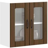 vidaXL Kuhinjski zidni ormarić sa staklenim vratima Lucca boja hrasta | shoptok.hr