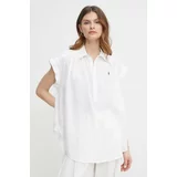 Polo Ralph Lauren Lanena bluza bela barva, 211935131