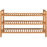 vidaXL stalak za obuću s 3 police 100x27x60 cm od masivne hrastovine | shoptok.hr