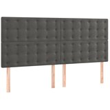  s oprugama i madracem tamnosivi 180x200 cm baršunasti | shoptok.hr