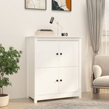 Maison Chic Komoda - Predalnik bela 83x41,5x100 cm trdna borovina, (21716458) | Shoptok.si