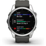 Garmin Fenix 7S sportski sat, srebro / grafit | shoptok.hr