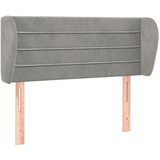 Maison Chic vzglavna omarica - nočna omarica - posteljna omarica z ušesi svetlo sivo 83x23x78/88 cm žamet, (21710243) | Shoptok.si