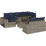 vidaXL 11-delni vrtni komplet sedežnih garnitur z blazinami siv poli ratan, (5000294246) | Shoptok.si