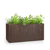 Blumfeldt Solid Grow Rust, cvetlični lonec, 80 x 38 x 38 cm, fibreclay, rjasta barva Cene