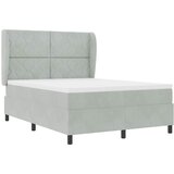  s opruga kutije Svijetlo siva 190 x 140 cm Baršun | shoptok.hr