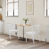  Stolac za blagovanje 2 pcs Bijelo Čvrsto drvo | Eponuda.com