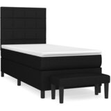 Box spring krevet s madracem crni 80 x 200 cm od tkanine | shoptok.hr