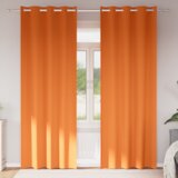 vidaXL Zavese z zavesami 2 pcs Svetlo oranžna 260 x 140 cm Poliester | Shoptok.si