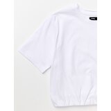 Sinsay Jednobojna pamučna bluza s kratkim rukavima | shoptok.hr