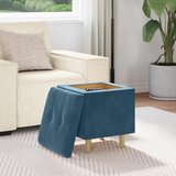  Otoman za pohranu s jastukom Plava 40 x 40 x 45 cm Baršun | Eponuda.com